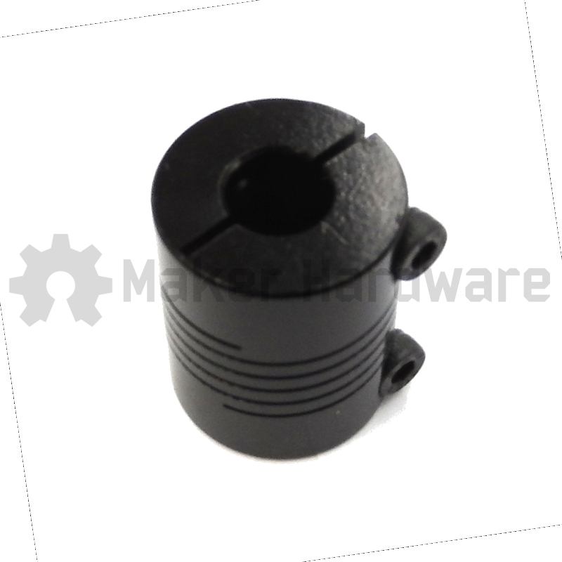 thumbnail image 2 of 6.35mm X 12mm Aluminum Flexible Shaft Clamp Coupler – CNC.BZ – 6.35 X 12 Nema 2 of 4