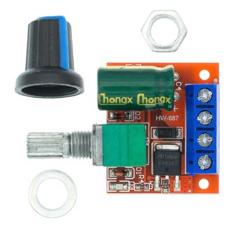 Mini DC motor PWM Speed Controller / LED dimmer 4.5-35V - 5A
