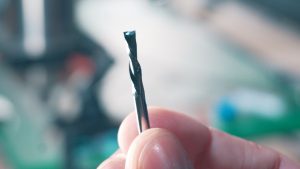 3.175mm Number 180 Maker Bits Carbide Flat Down Cut End Mill, used to cut the Australian Made text