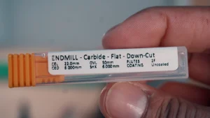 6mm Number 100 Maker Bits Carbide Flat Down Cut End Mill, used to cut the Australian Made kangaroo and the triangle
