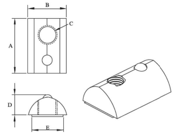 40 Series Ball Spring T-Nuts
